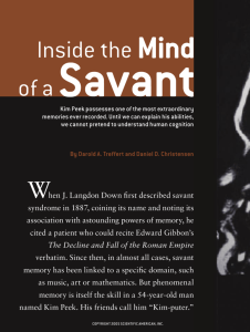 Inside the Mind of a Savant