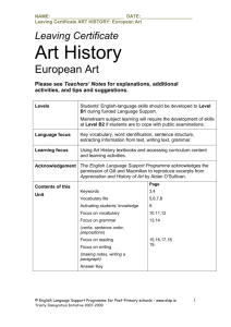 Leaving Certificate ART HISTORY: European Art