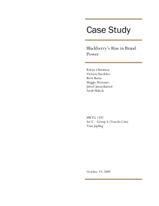 Blackberry Case Study