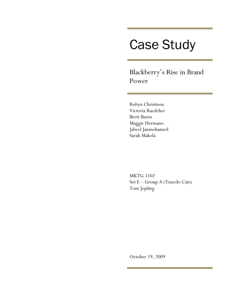 blackberry case study solution