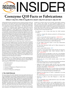 Coenzyme Q10 Facts or Fabrications - ZMC-USA