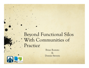 Beyond Functional Silos With Communities of Practice