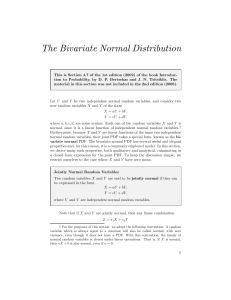 The Bivariate Normal Distribution
