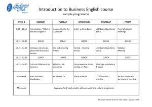 Introduction to Business English course