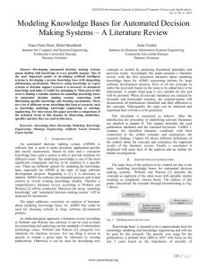 Modeling Knowledge Bases for Automated Decision Making Systems