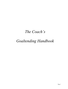 The Coach's Goaltending Handbook