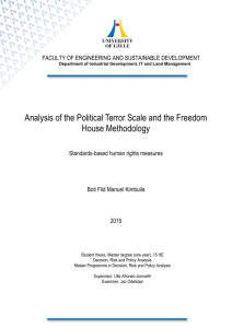 Analysis of the Political Terror Scale and the Freedom House