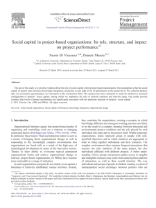 Social capital in project-based organizations: Its role, structure, and