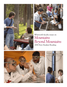 Whitworth Faculty Essays on "Mountains Beyond Mountains"