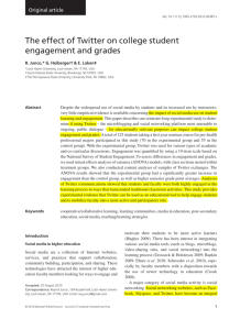 The effect of Twitter on college student engagement and grades