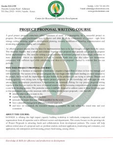 project proposal writing course
