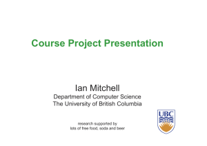 Course Project Presentation - UBC Department of Computer Science