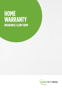 home warranty insurance claim form