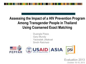 Assessing the Impact of a HIV Prevention Program Among