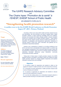 Strengthening health promotion research