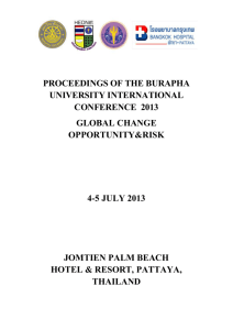proceedings of the burapha university international conference 2013