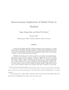 Macroeconomic Implications of Market Power in Banking