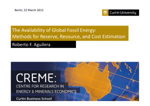 The Availability of Global Fossil Energy: Methods for Reserve