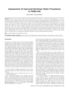 Assessment of Improved Nonlinear Static Procedures in FEMA-440