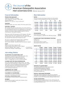Rate Information General Information Advertising Policies