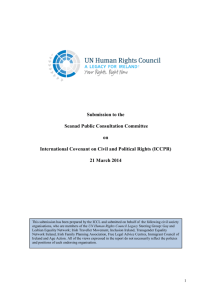 Outline of ICCL Submission Marriage for Same Sex Couples