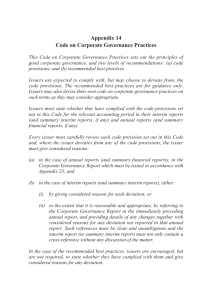 Appendix 14 Code on Corporate Governance Practices