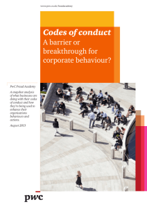 Codes of conduct - A barrier or breakthrough for corporate behaviour?