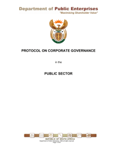Protocol on Corporate Governance in the Public Sector