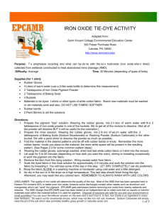 iron oxide tie-dye activity