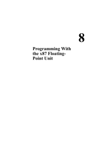 Programming With the x87 Floating- Point Unit