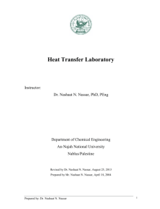 Heat Transfer Laboratory - An