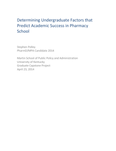 Determining Undergraduate Factors that Predict Academic Success