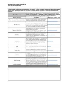 PRISM Online Resources