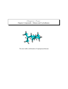 Chapter 4. Alkanes and Cycloalkanes