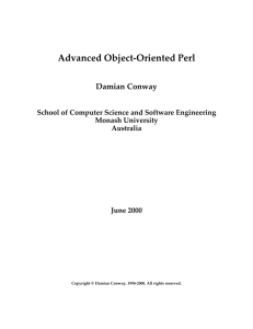 Advanced Object-Oriented Perl