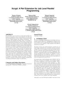 Xcrypt: A Perl Extension for Job Level Parallel Programming