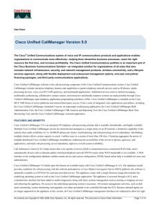 Cisco Unified CallManager Version 5.0