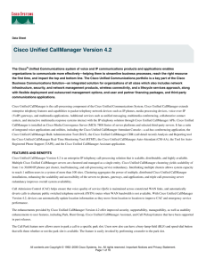 Cisco Unified CallManager Version 4.2