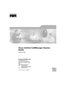 Cisco Unified CallManager System Guide, Release 4.2(3)