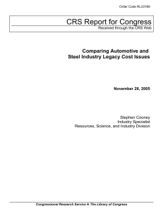 Comparing Automotive and Steel Industry Legacy Cost Issues