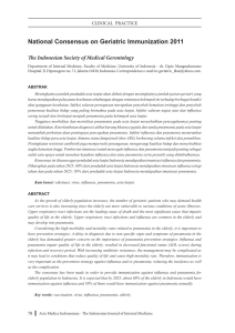 National Consensus on Geriatric Immunization 2011