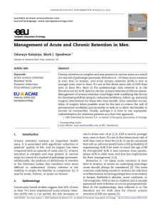 Management of Acute and Chronic Retention in Men - EU-ACME