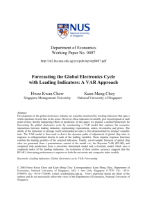 Forecasting the Global Electronics Cycle with Leading Indicators: A