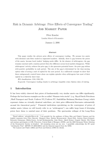 Risk in Dynamic Arbitrage: Price Effects of Convergence Trading