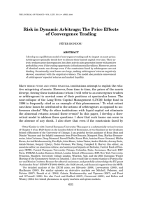 Risk in Dynamic Arbitrage: The Price Effects of Convergence Trading