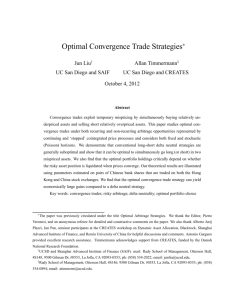 Optimal Convergence Trade Strategies