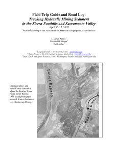 Field Trip Guide and Road Log: Tracking Hydraulic Mining