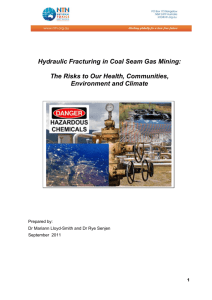 Hydraulic Fracturing in Coal Seam Gas Mining