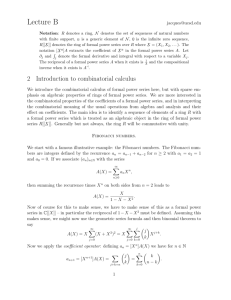 Formal Power Series