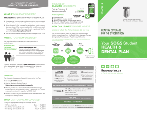 your soGs student heaLth & DentaL PLan